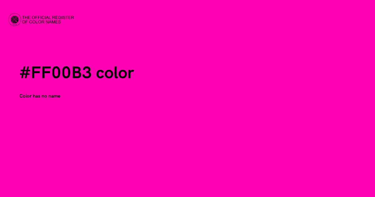 Color #FF00B3 - The Official Register of Color Names