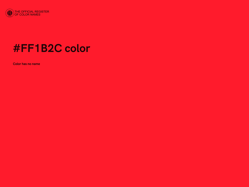 #FF1B2C color image