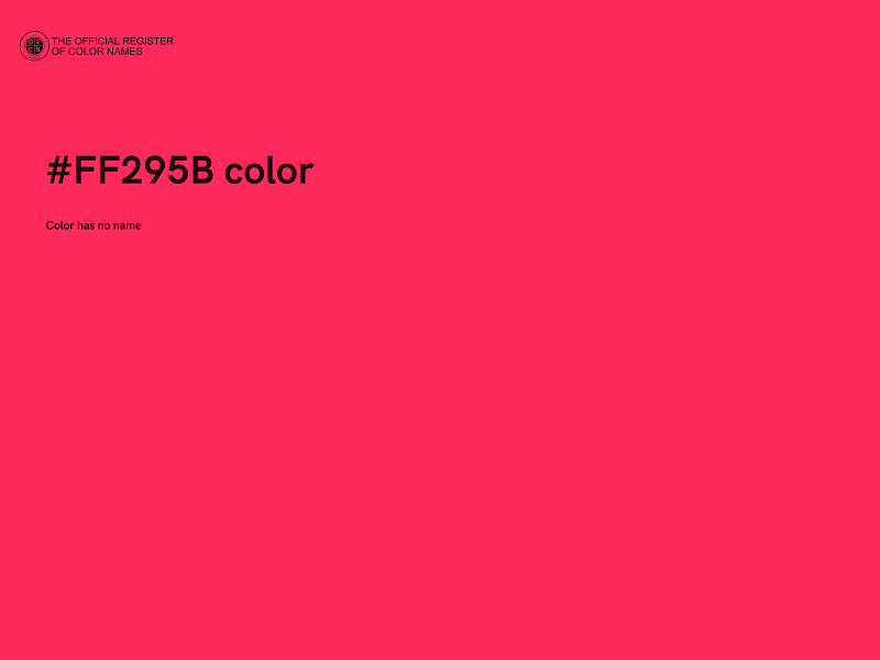 #FF295B color image