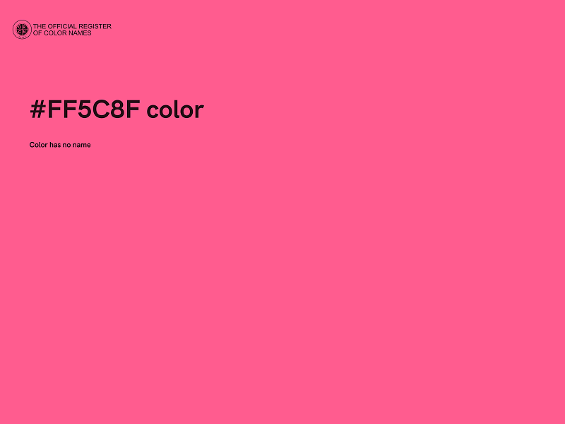 #FF5C8F color image