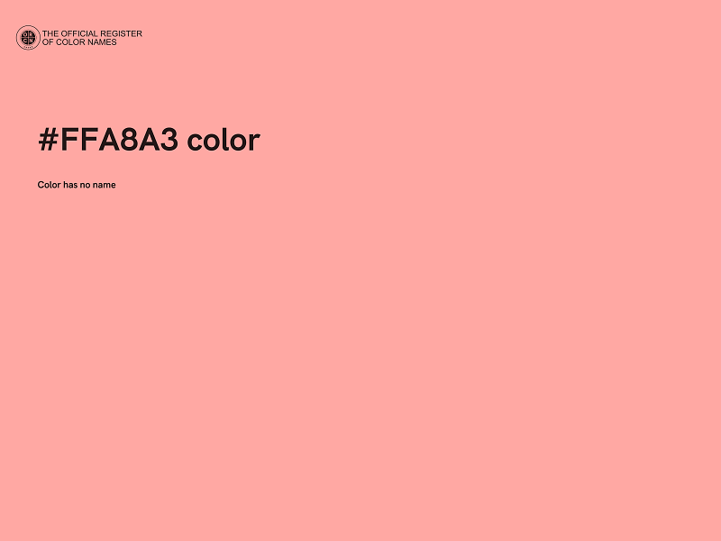 #FFA8A3 color image