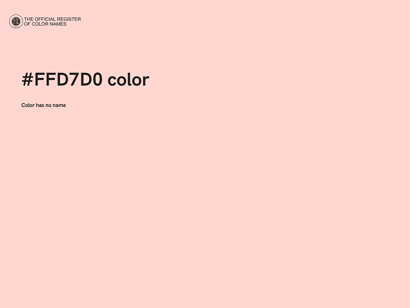 #FFD7D0 color image