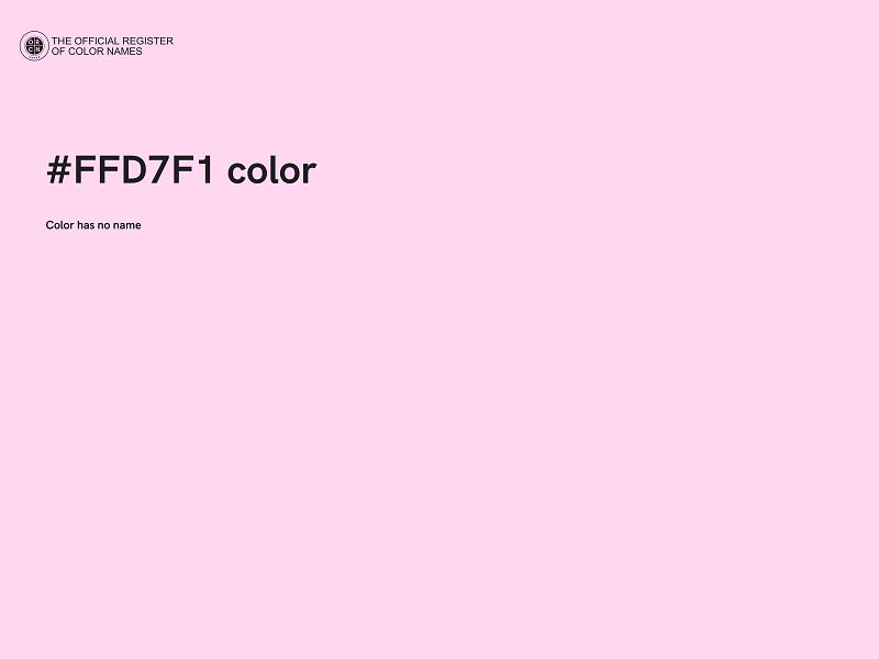 #FFD7F1 color image