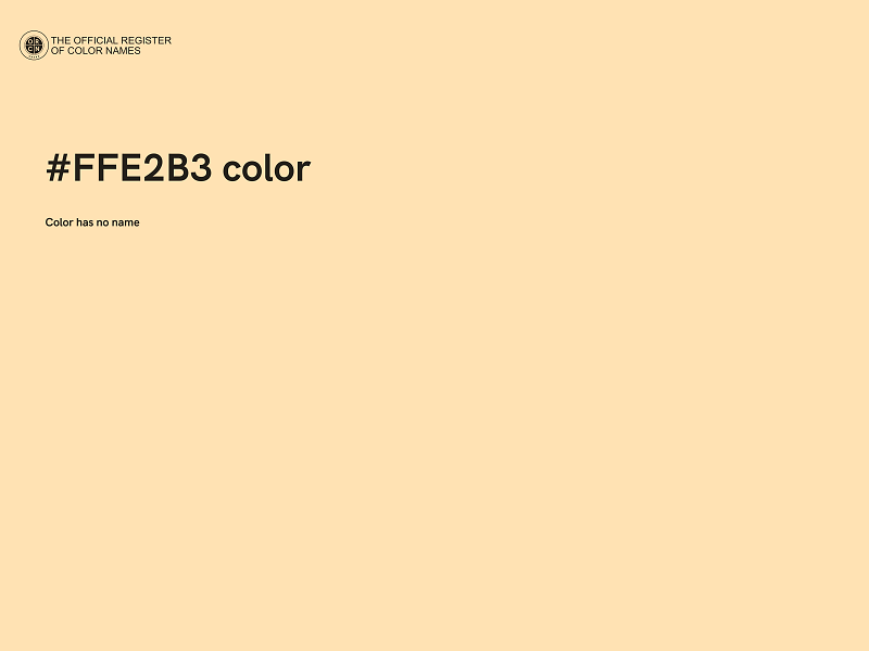 #FFE2B3 color image