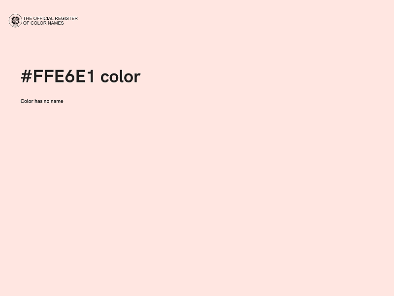 #FFE6E1 color image