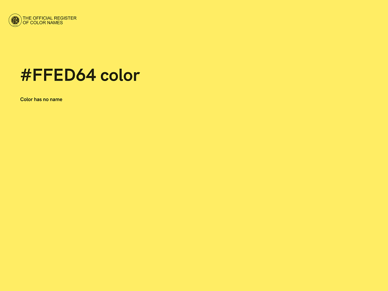 #FFED64 color image