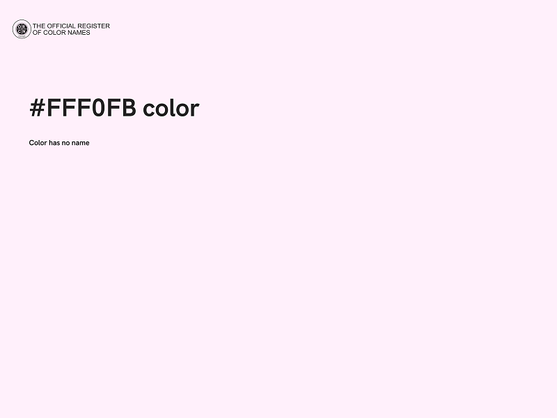 #FFF0FB color image