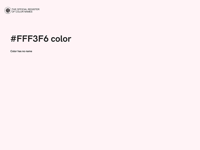 #FFF3F6 color image