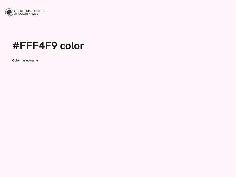 #FFF4F9 color image