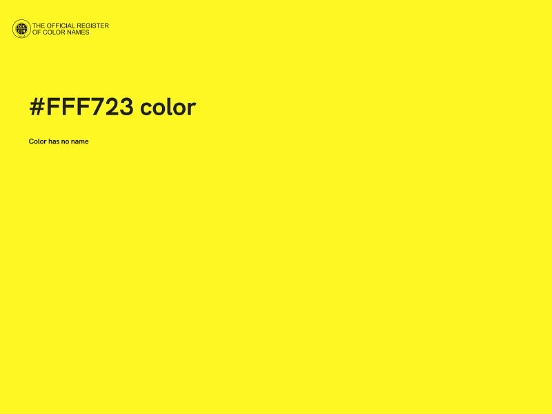 #FFF723 color image